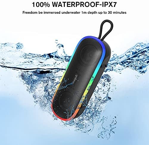 Bluetooth Speakers,IPX7 Waterproof Speaker with 20W Powerful Sound,Portable Wire... - Image 3