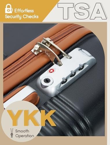 Luggage Sets 5 Piece, Suitcases with Wheels, Hardshell Suitcase Set, ABS Carry o... - Image 6