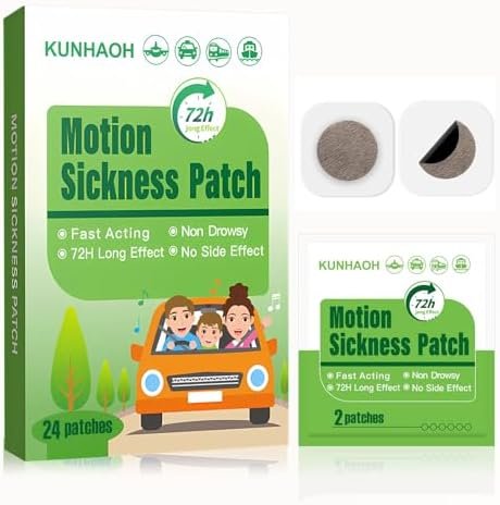 Motion Sickness Patches, Sea Sickness Patch with Waterproof and Non Drowsy 24 Co... - Image 2