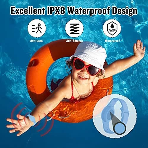 2 Pack Waterproof AirTag Bracelet for Kids, Hidden Silicone Wristband for AirTag... - Image 4