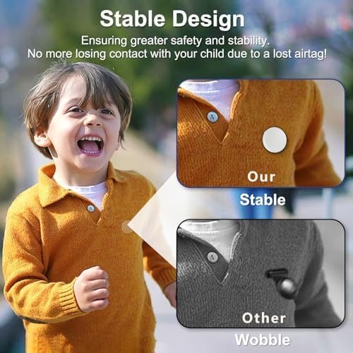 Apple Airtag Holder for Kids, 2 Pack Silicone Airtag Case with Safety Pins, GPS ... - Image 5