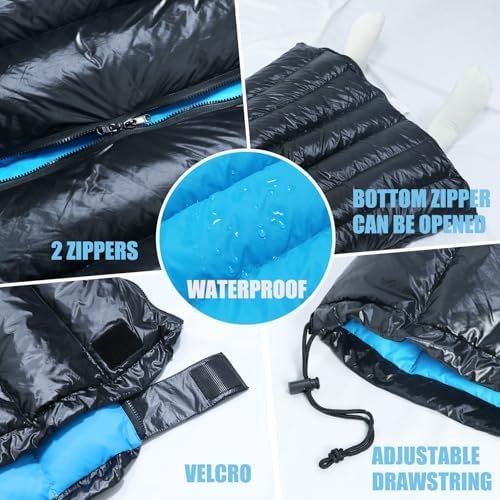tuphen 1.76lbs Down Sleeping Bag 32-43℉ - Ultralight Sleeping Bag Cold Weather C... - Image 5