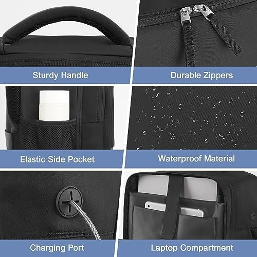 Backpack for Men Women, Black Backpack for Traveling on Airplane, Weekender Carr... - Image 6