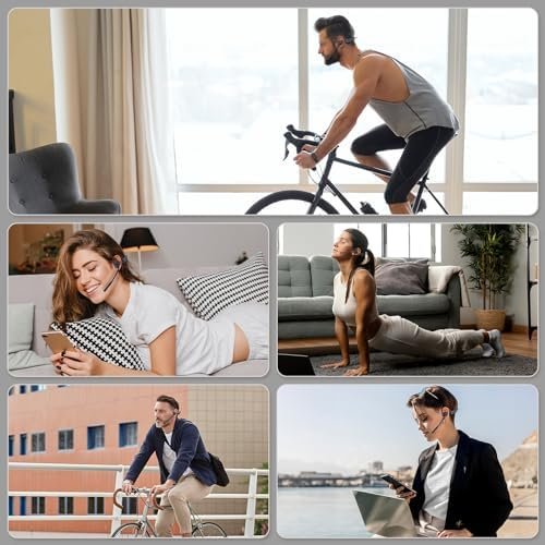 LEVN Open Ear Headphones with Mic, Bluetooth Headset with Microphone, AI Noise C... - Image 8