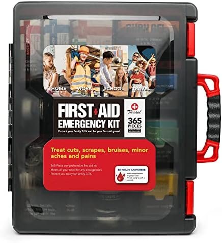 365 Piece First Aid Kit, Well-Organized Durable Hard Case, Wall-Mountable Trauma... - Image 2