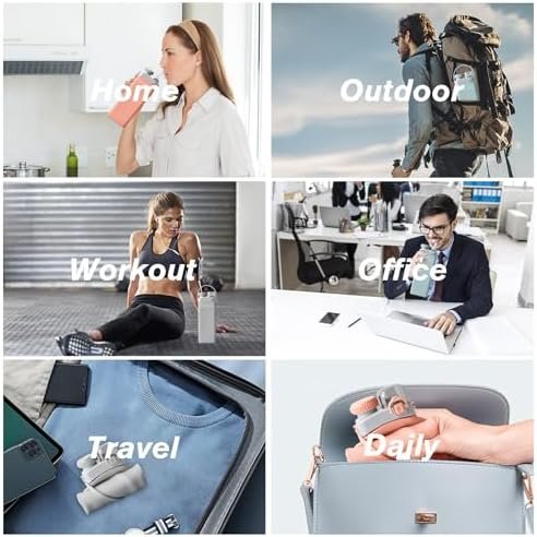 Collapsible Water Bottle, 20 oz Silicone Foldable Water Bottle with Straw and St... - Image 8