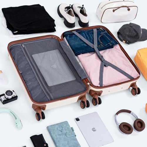 Luggage Sets 5 Piece Suitcases with Wheels, Suitcase Set ABS Hard Case Luggage w... - Image 9