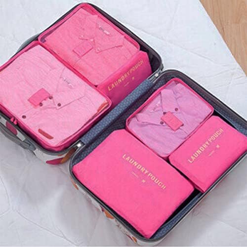 Laebevon 6 PCS Packing Cubes Travel Carry On Luggage Organizers Storage Bags Tra... - Image 8