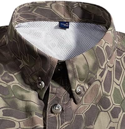 Alimens & Gentle Mens Short Sleeve Fishing Shirt Camouflage Quick Dry Outdoor Su... - Image 5