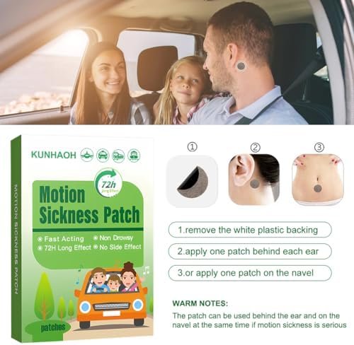 Motion Sickness Patches, Sea Sickness Patch with Waterproof and Non Drowsy 24 Co... - Image 6