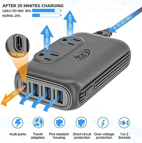 Converter, 220V to 110V, Step Down Voltage Converter & Power Adapter, Internatio... - Image 4