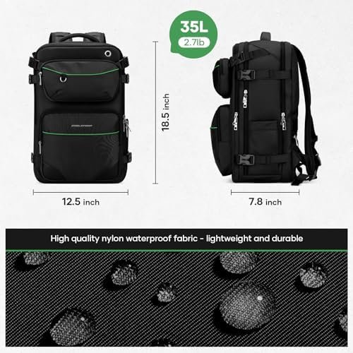 Maelstrom Travel Backpack for Men Women, 35L Carry on Backpack for Traveling on ... - Image 4
