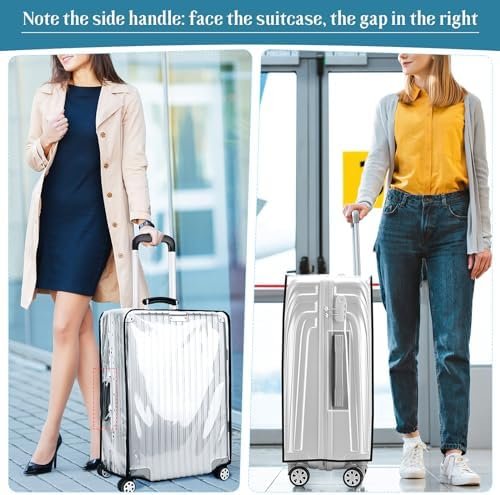 Yotako Upgraded Zippered Clear PVC Suitcase Cover, 30 Inch Luggage Covers for Su... - Image 9