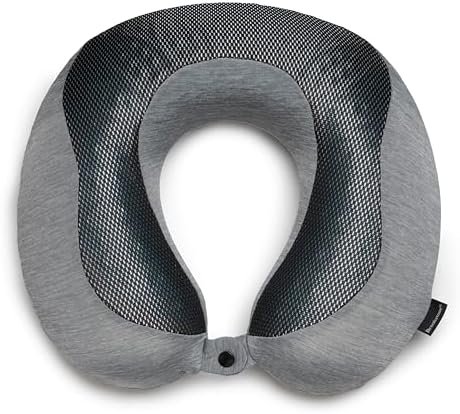 Brookstone Cool Touch Memory Foam Head and Neck Travel Pillow for Vacations, Air... - Image 2