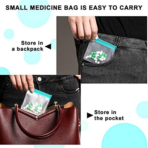 24 Pcs Travel Pill Packets Pill Pouch Bags Reusable Zippered Medicine Bag Set Se... - Image 5