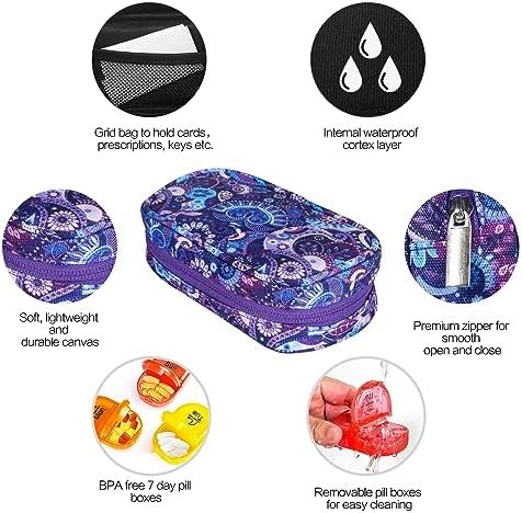 Serfeymi Weekly Travel Pill Organizer 2 Times A Day AM PM Upgraded Rainbow Pill ... - Image 4