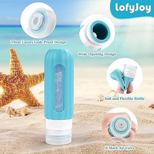 Reusable Silicone Travel Bottles for Toiletries TSA Approved, Leak Proof Travel ... - Image 4