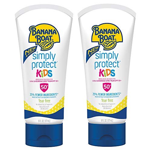 Banana Boat Kids 100% Mineral Sunscreen Lotion SPF 50, Twin Pack | Kids Sunscree... - Image 2