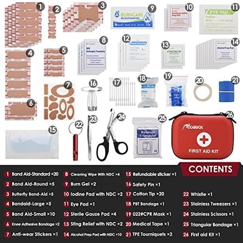 First Aid Kit for Hiking, Backpacking, Camping, Travel, Car & Cycling. with Wate... - Image 4