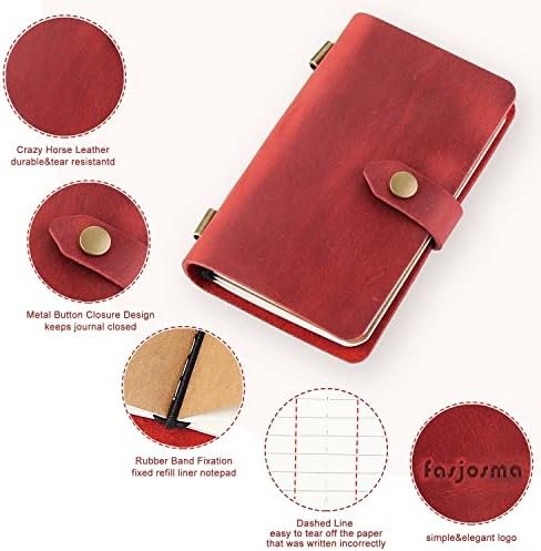 Leather Small Travel Journal Notebook, Vintage Daily Journal notebook Lined Pape... - Image 3