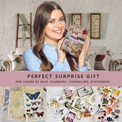 Vintage Junk Journal Notebook Blank Bullet Journals, Travel Journal, Writing Jou... - Image 8