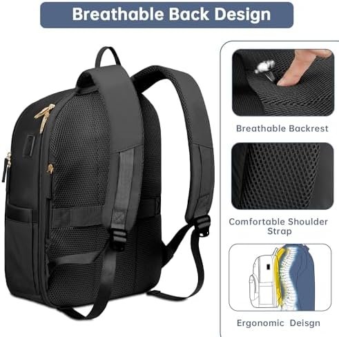 ETRONIK Travel Backpack for Women, 15.6 Inch Anti Theft Laptop Backpack with USB... - Image 7