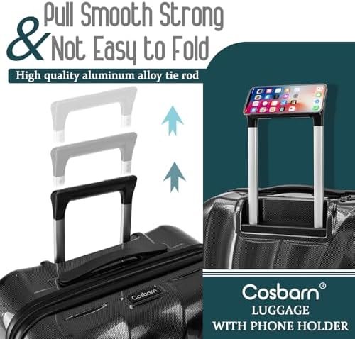 Carry On Luggage 22x14x9 Airline Approved,ABS+PC Hardside Luggage with Spinner W... - Image 5