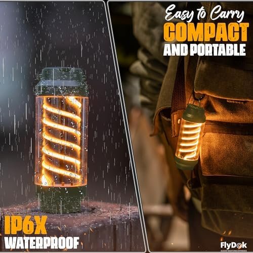 Rechargeable LED Outdoor Camping Lantern Flashlight - IP6X Waterproof, USB-C Rec... - Image 6