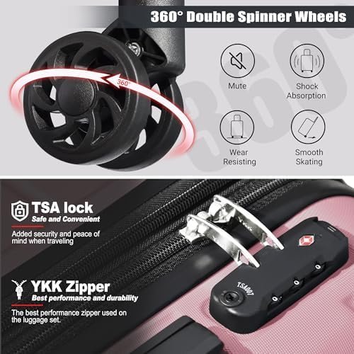 KEYTAN Classic Light Weight Hardside Expandable Spinner Wheels Luggage Suitcase ... - Image 4