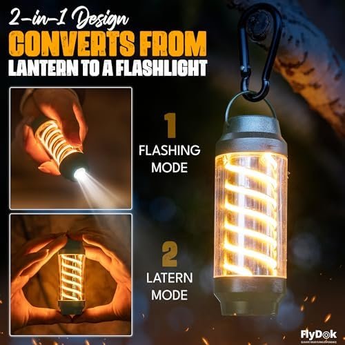 Rechargeable LED Outdoor Camping Lantern Flashlight - IP6X Waterproof, USB-C Rec... - Image 4