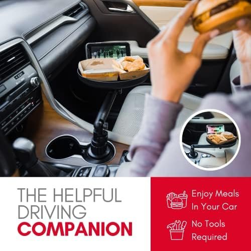 Macally Cup Holder Tray for Car - Adjustable Car Tray Table - Perfect Car Food T... - Image 3