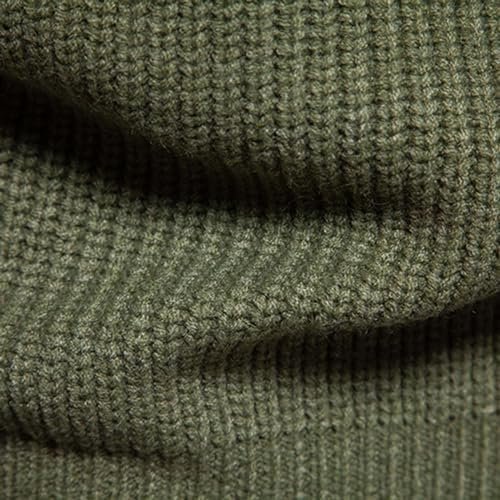 Working Coats for Men Mens Solid Large Cotton Cardigan Sweater Knit Shirt - Image 6