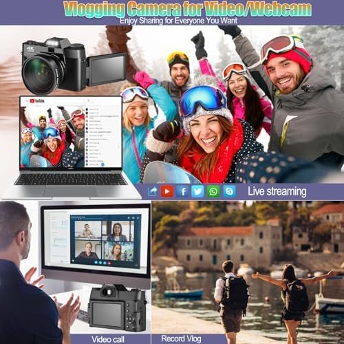 Upgrade 4K Digital Camera for Photography and Video, 16X 48MP Auto-Focus Vloggin... - Image 4