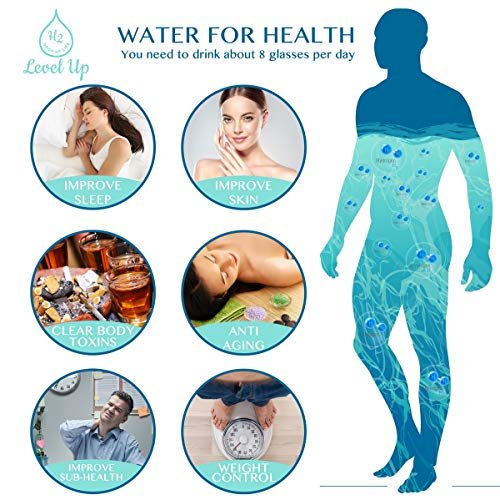 LevelUpWay - Glass Hydrogen Water Bottle Generator with SPE PEM Technology (350m... - Image 4