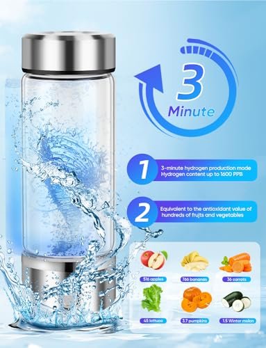 Pro Hydrogen Water Bottle - Portable Rechargeable Hydrogen Water Ionizer Machine... - Image 3