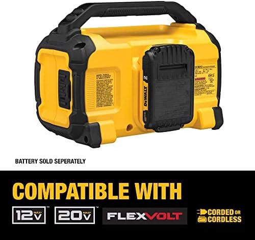 DEWALT 20V MAX Bluetooth Speaker, 100 ft Range, Durable for Jobsites, Phone Hold... - Image 6