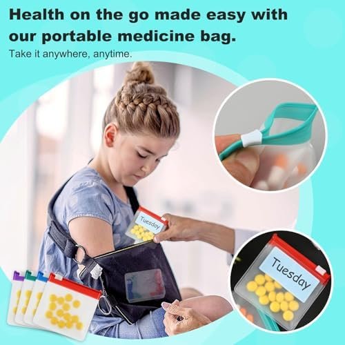 MARFOREVER 39 Pcs Pill Pouch Bags Set - Zippered Pill Bags Box Travel Pill Organ... - Image 6