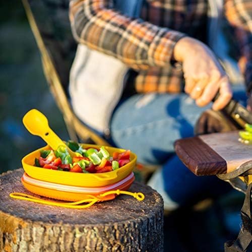UCO 4-Piece Camping Mess Kit with Bowl, Plate and 3-in-1 Spork Utensil Set - Image 7