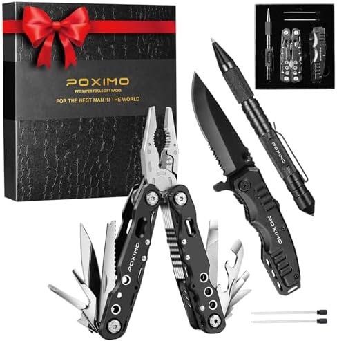 Gifts for Men POXIMO Multitools Gift Set, Men Gifts 14 In 1 Multi tool Pliers, P... - Image 2