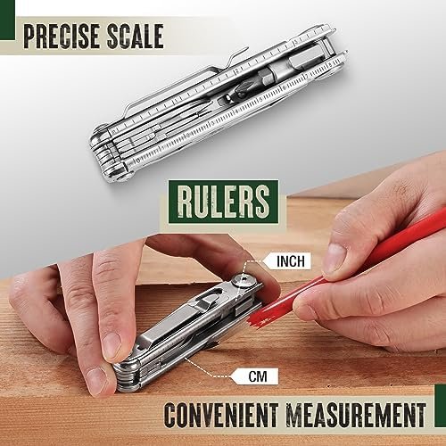 Mossy Oak 12-in-1 Multitool Pocket Knife with Pouch, Stainless Steel Multitool K... - Image 7