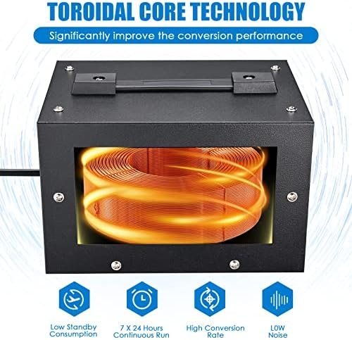 1000 Watt Voltage Transformer- Step Up and Down- Circuit Breaker Protection Univ... - Image 8