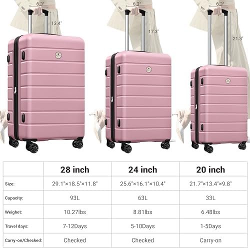 KEYTAN Classic Light Weight Hardside Expandable Spinner Wheels Luggage Suitcase ... - Image 3
