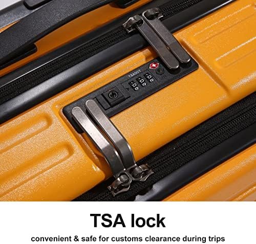 TydeCkare 20 Inch Carry On Luggage with Front Zipper Pocket, 45L, Lightweight AB... - Image 6