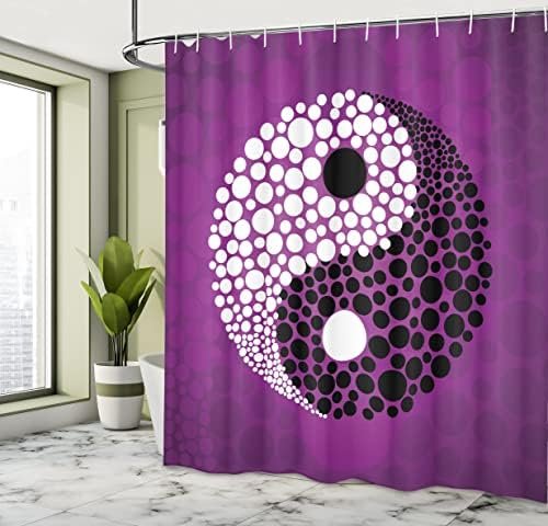 Ambesonne Ying Yang Shower Curtain, Abstract Design Harmony and Balance Eastern ... - Image 5
