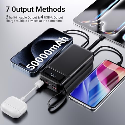 Portable Charger Power Bank 50000mAh- 7 Outputs & 3 Inputs USB-C 22.5W Fast Char... - Image 6