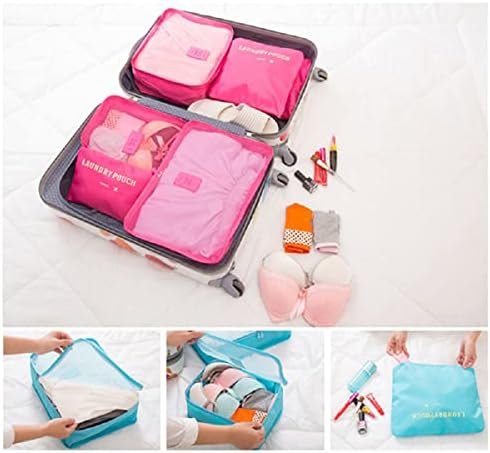 Laebevon 6 PCS Packing Cubes Travel Carry On Luggage Organizers Storage Bags Tra... - Image 5