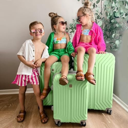 AnyZip Luggage Sets Expandable PC ABS 3 Piece Set Durable Suitcase with Spinner ... - Image 3