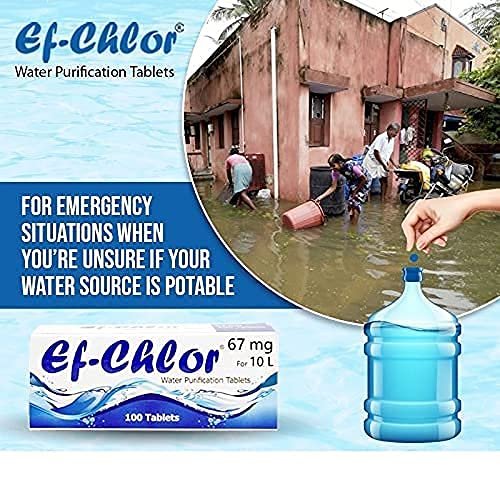 Ef-Chlor Water Purification Tablets/Drops (67 mg - 100 Tablets) - Potable Water ... - Image 3