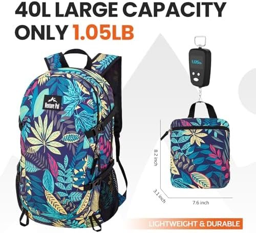 Venture Pal 40L Lightweight Packable Travel Hiking Backpack Daypack - Image 6