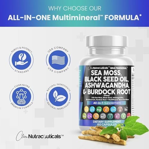 Sea Moss 3000mg Black Seed Oil 2000mg Ashwagandha 1000mg Turmeric 1000mg Bladder... - Image 4